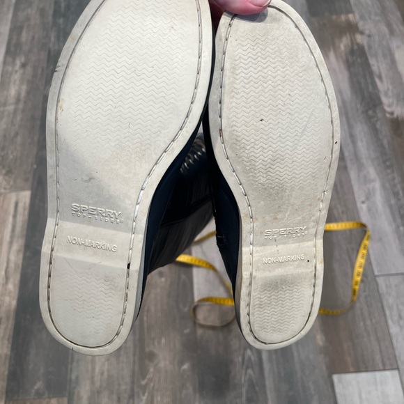 Sperry Topsider Tall Knee High Lace Up Leather Black Boat Boots Size 9.5 VTG - Picture 9 of 10